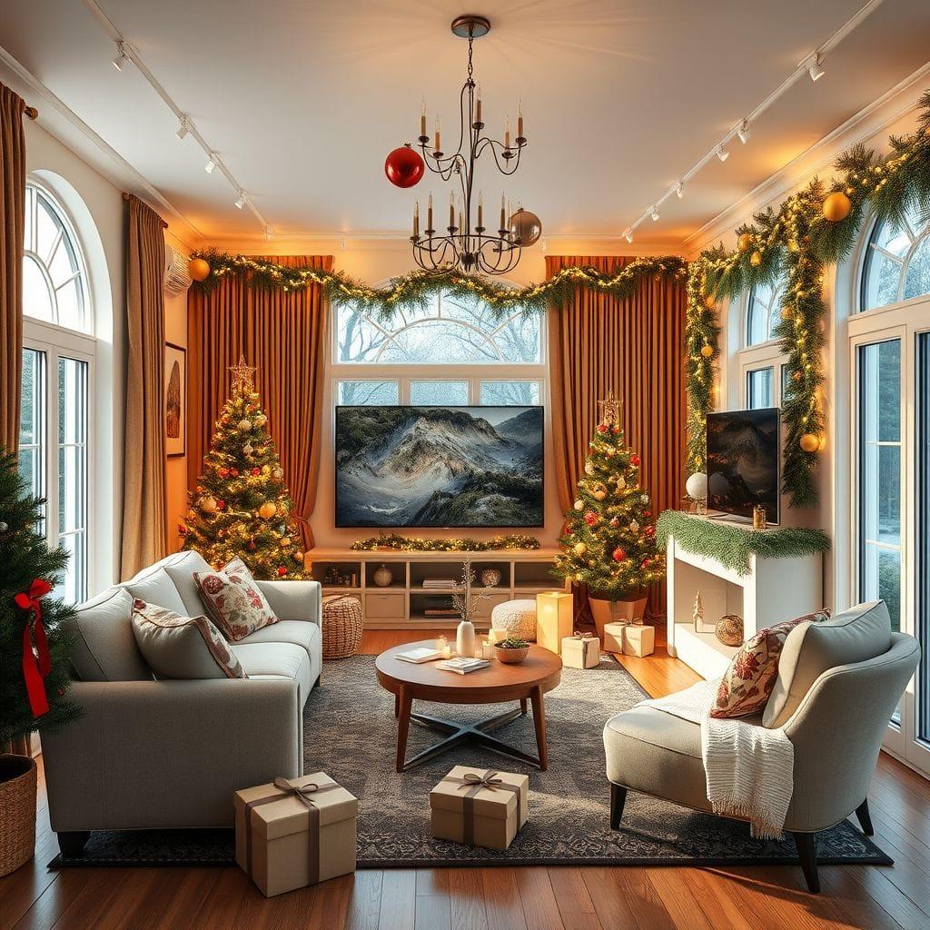 Christmas Entertainment Room design example 3