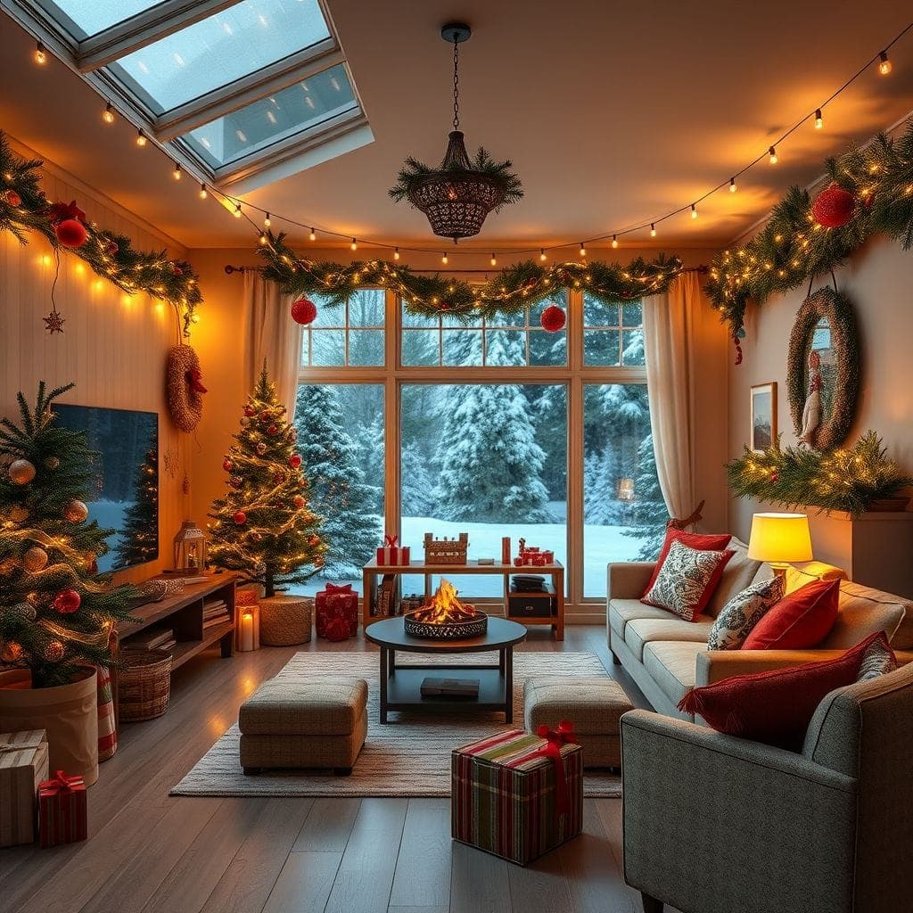 Christmas Entertainment Room design example 4