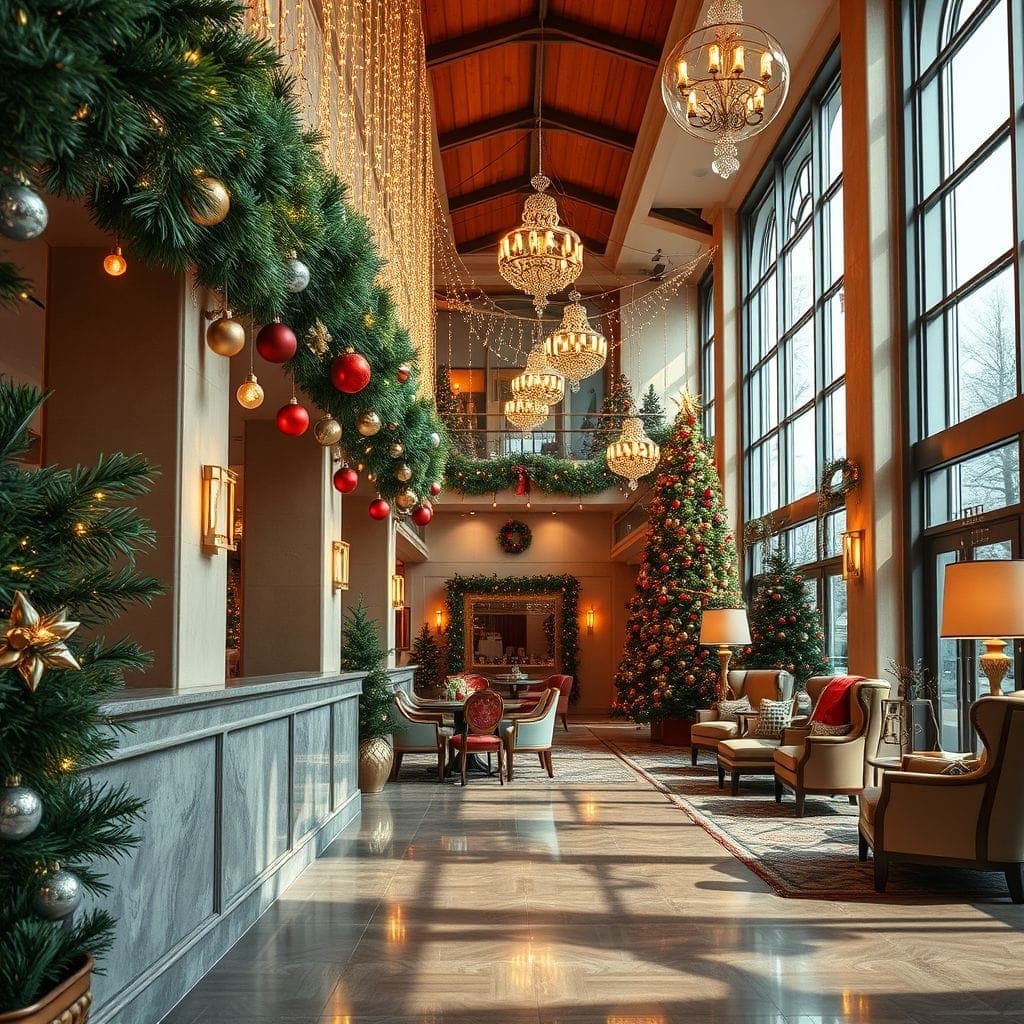 Christmas Hotel Lobby design example 2
