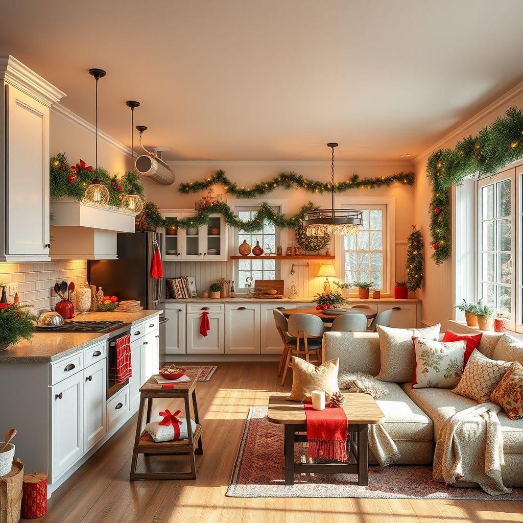 Christmas Kitchen Living Combo design example 1