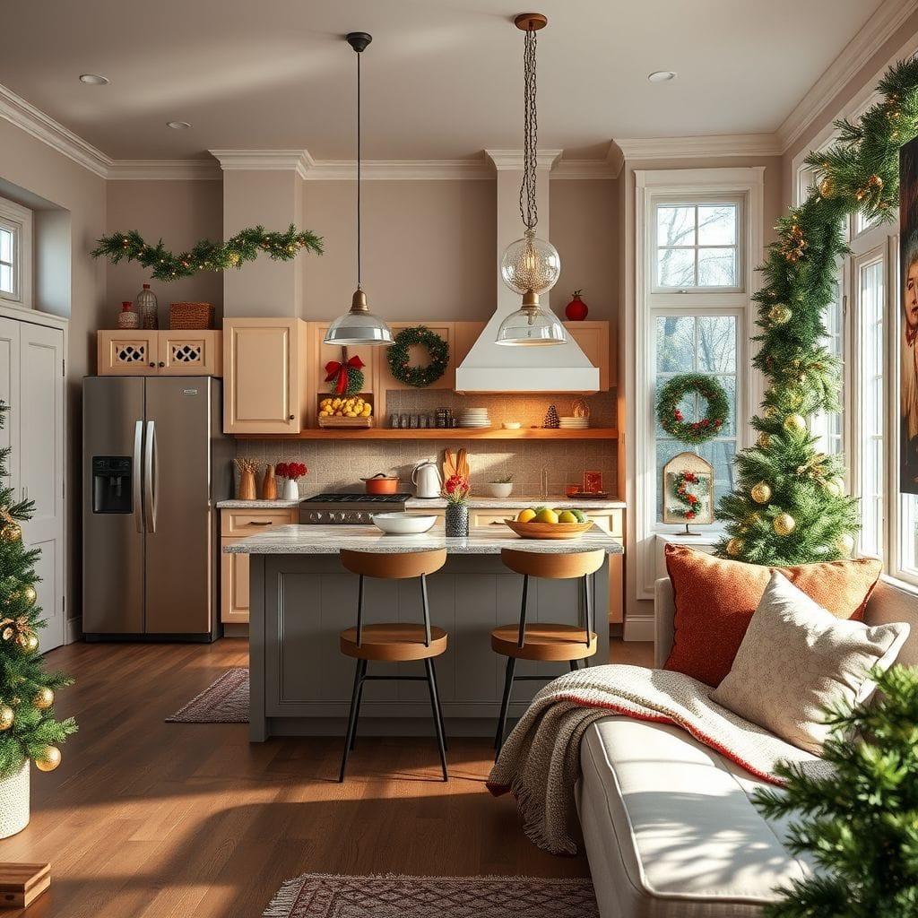 Christmas Kitchen Living Combo design example 4