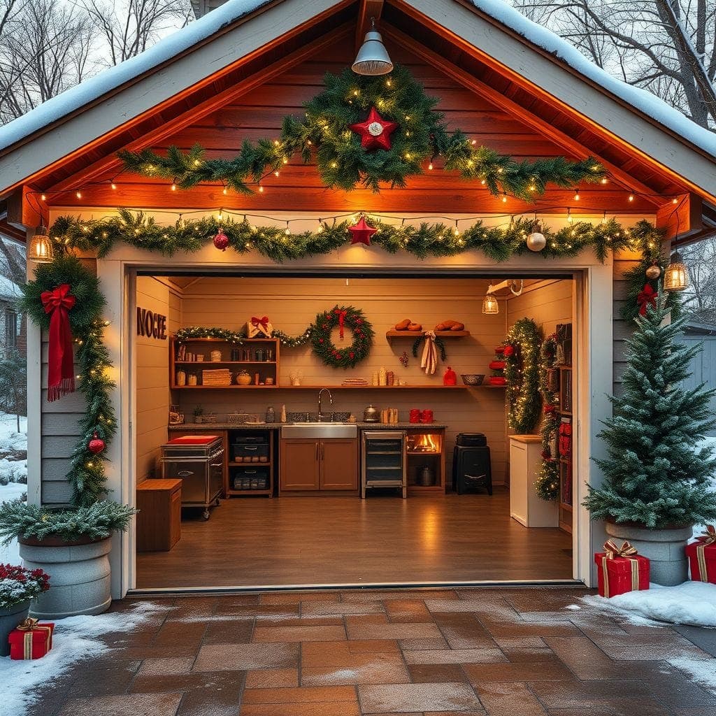 Christmas Outdoor Garage design example 1