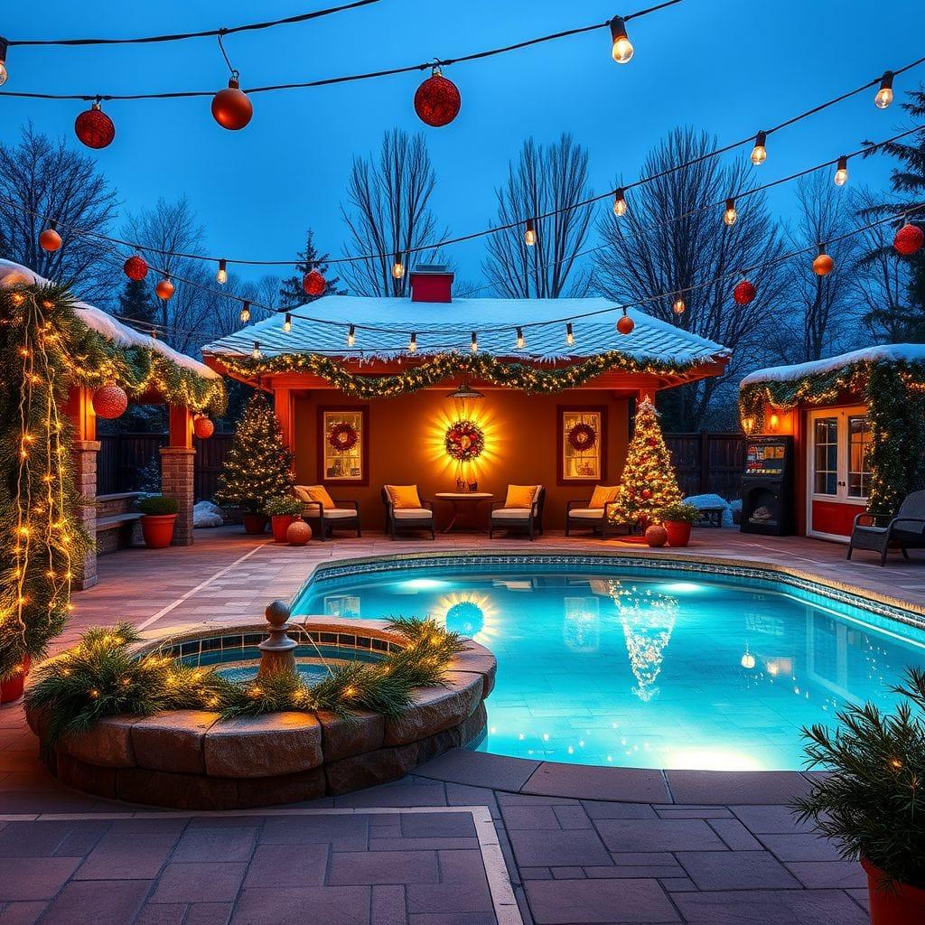Christmas Outdoor Pool Area design example 1