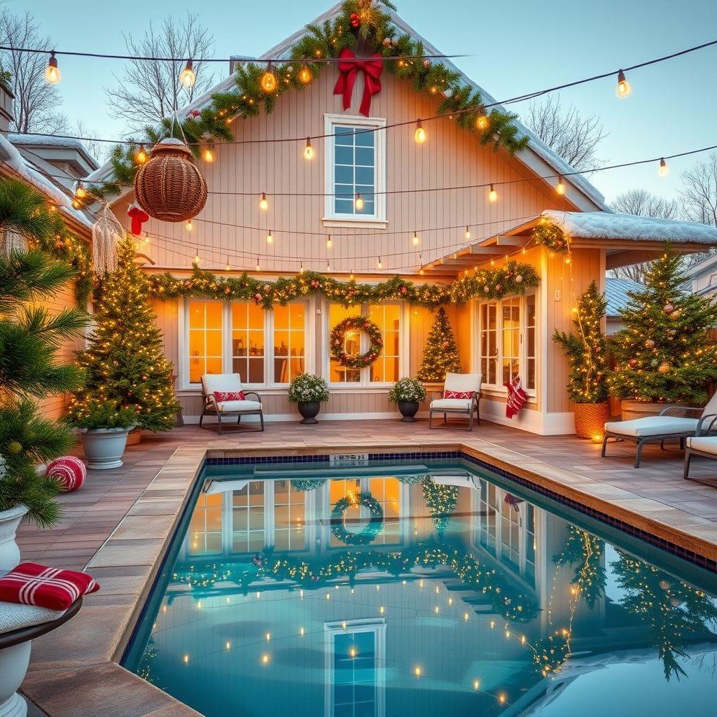 Christmas Outdoor Pool Area design example 2