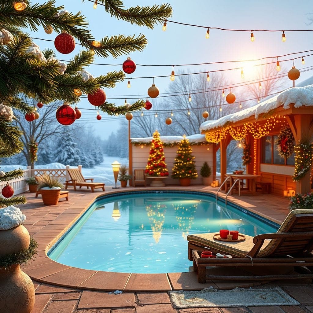 Christmas Outdoor Pool Area design example 3