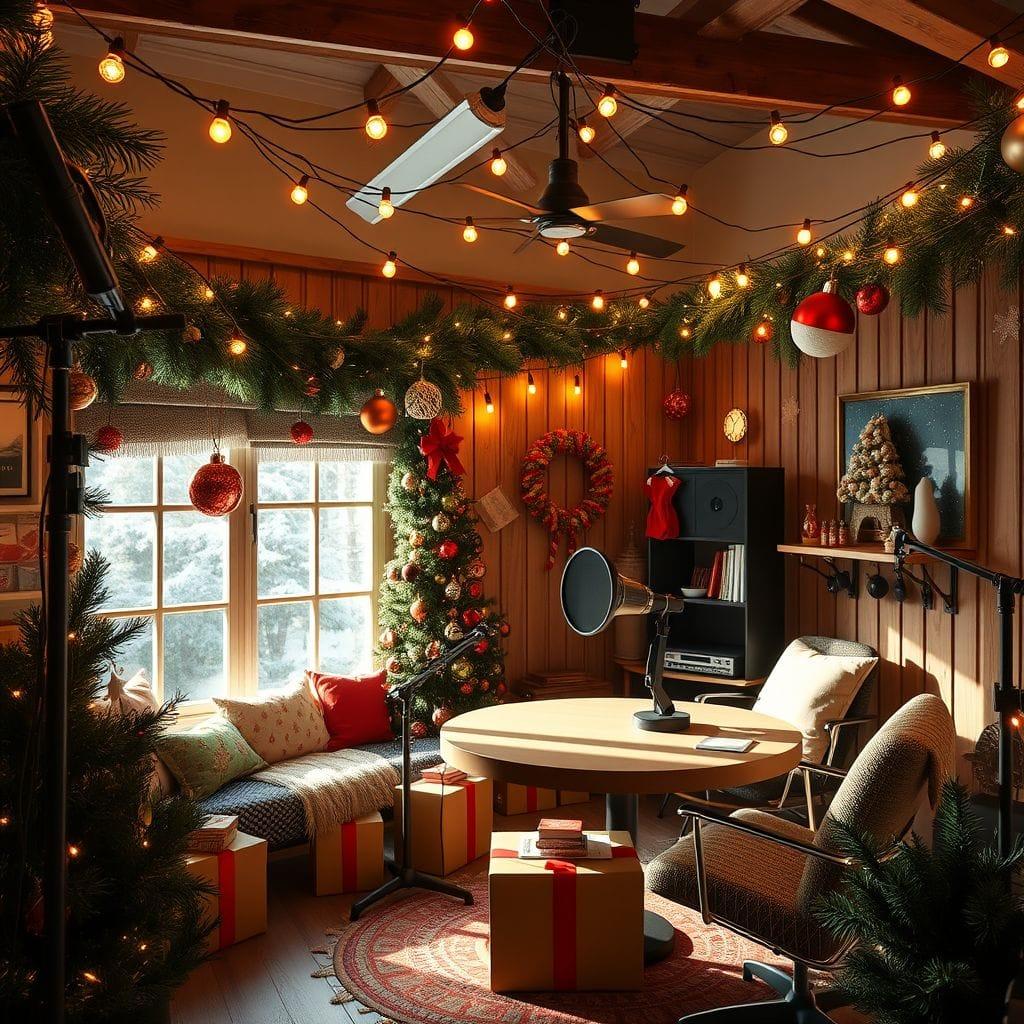 Christmas Podcast Studio design example 2