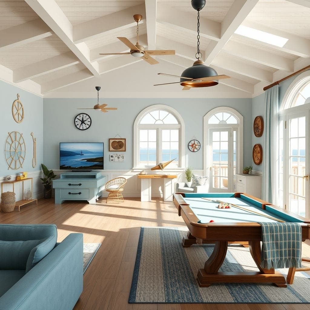 Coastal Game Room design example 4