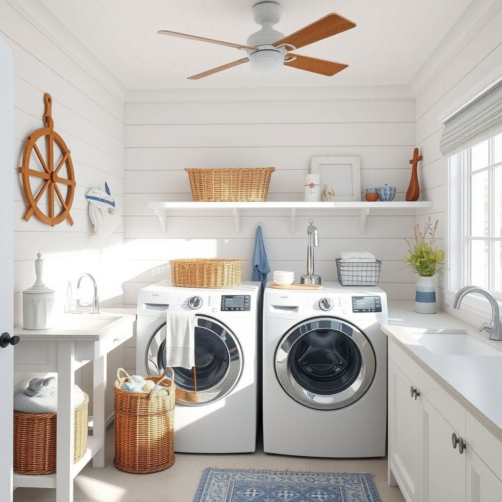 Coastal Laundry Room design example 1