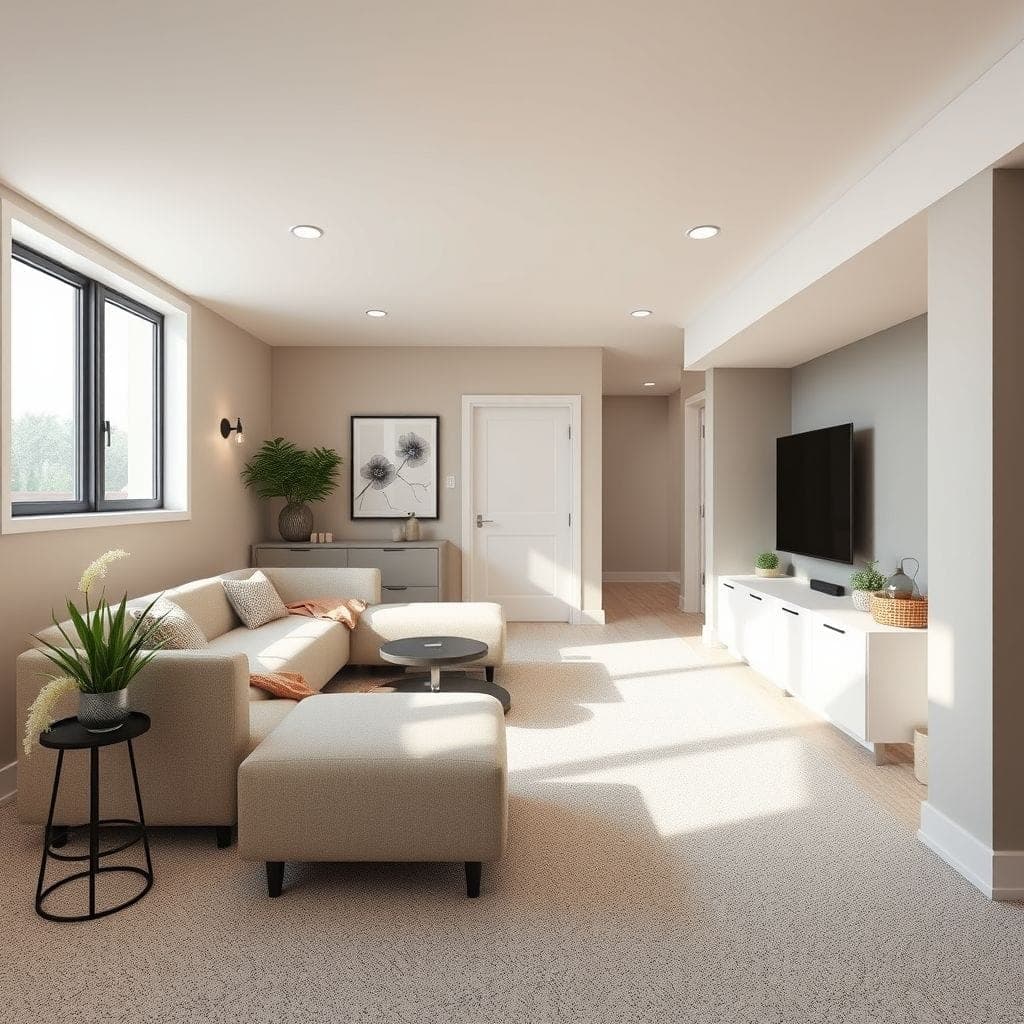 Contemporary Basement design example 1