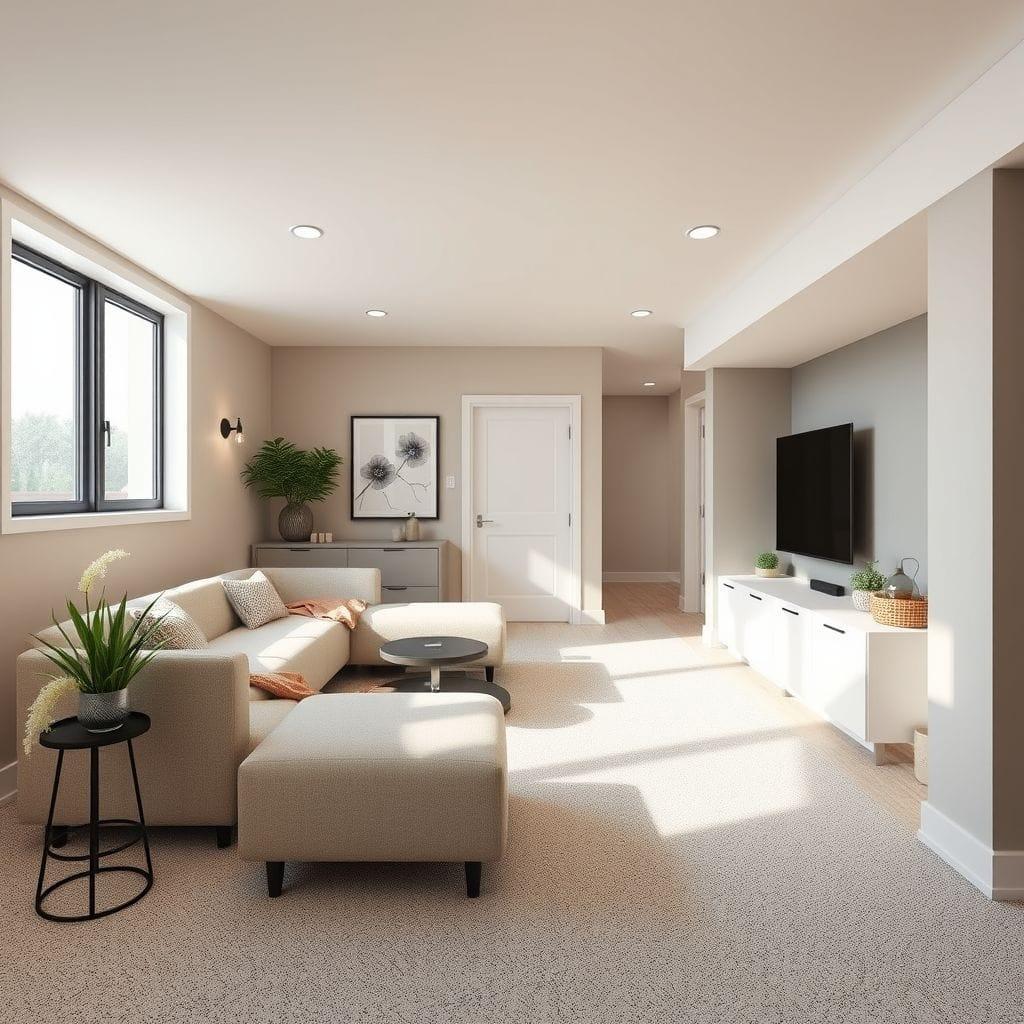 Contemporary Basement design example 1