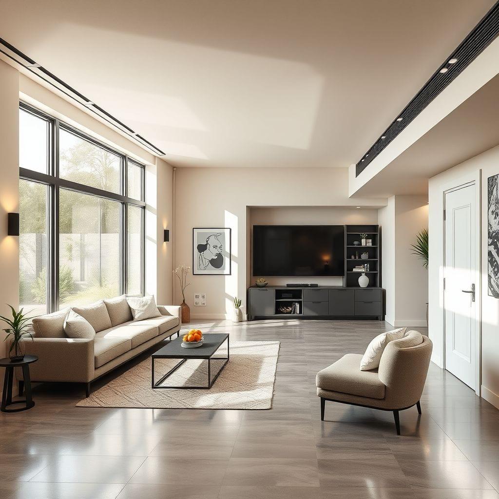 Contemporary Basement design example 2