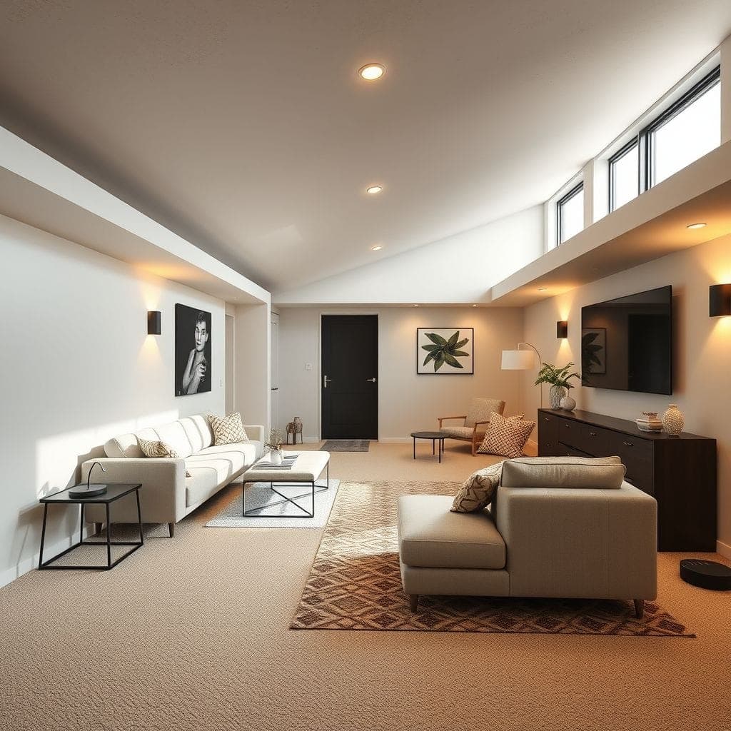 Contemporary Basement design example 3