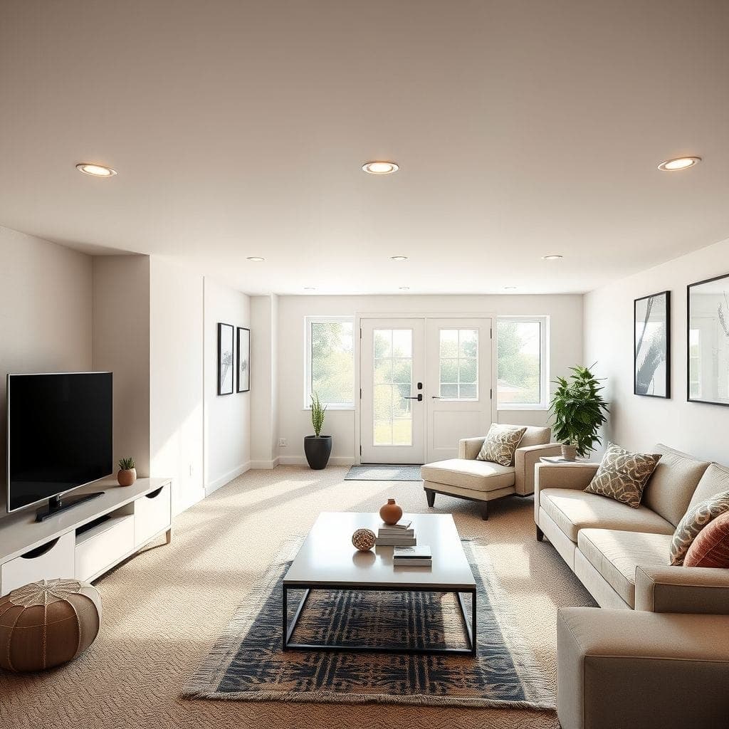 Contemporary Basement design example 4