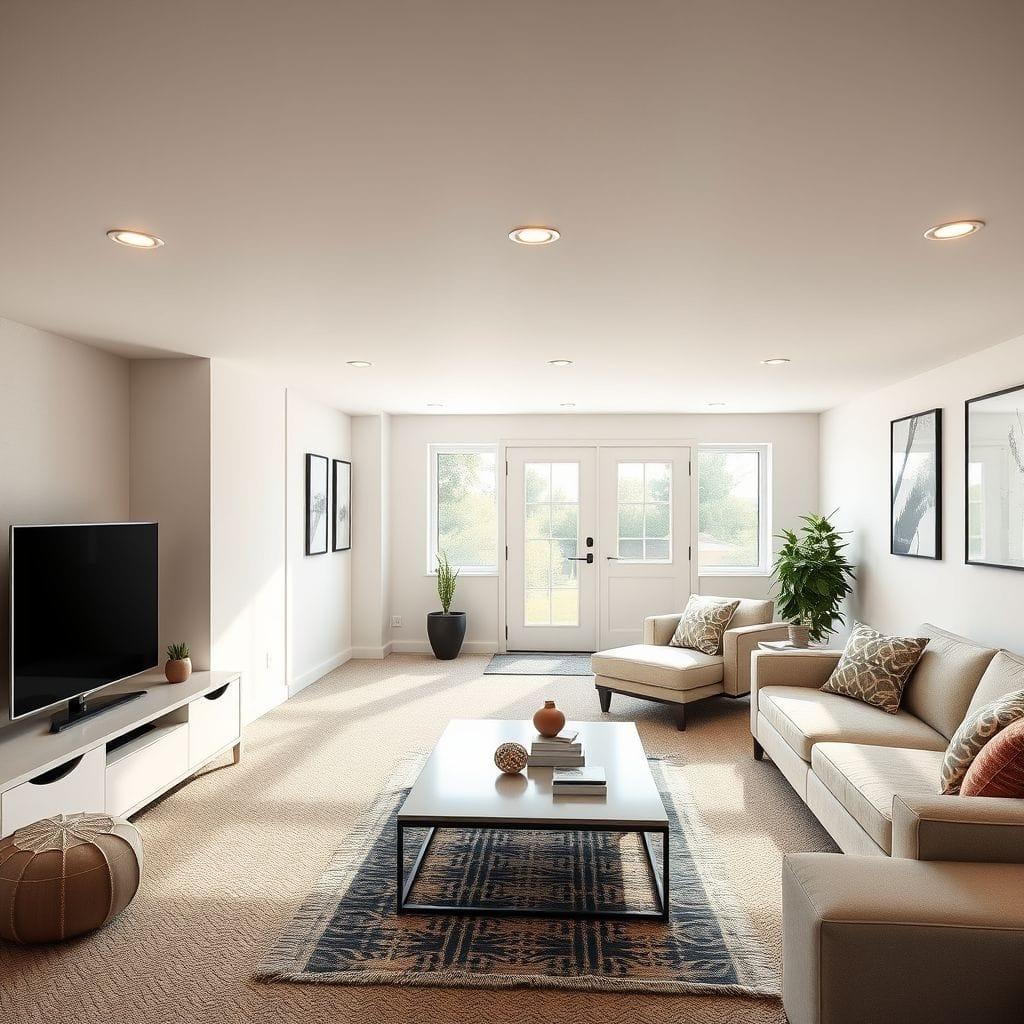 Contemporary Basement design example 4