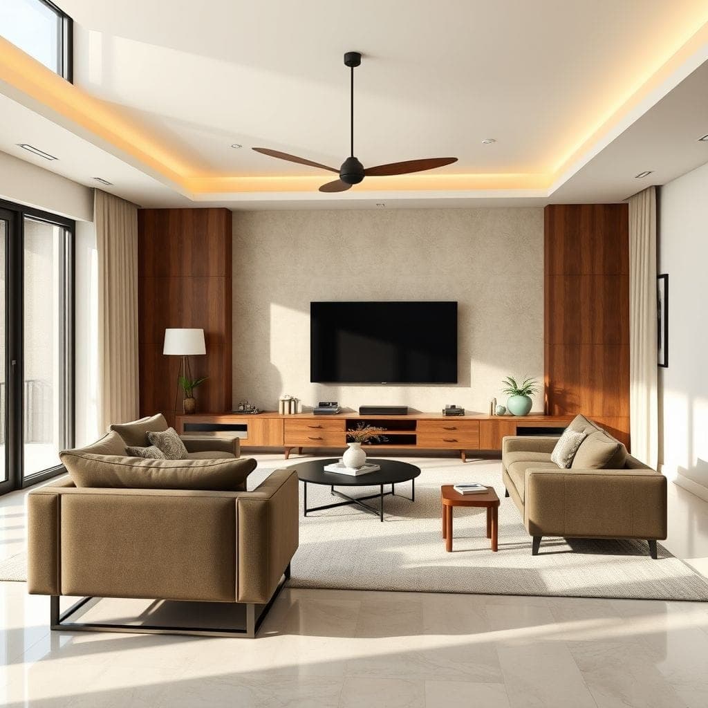 Contemporary Entertainment Room design example 3