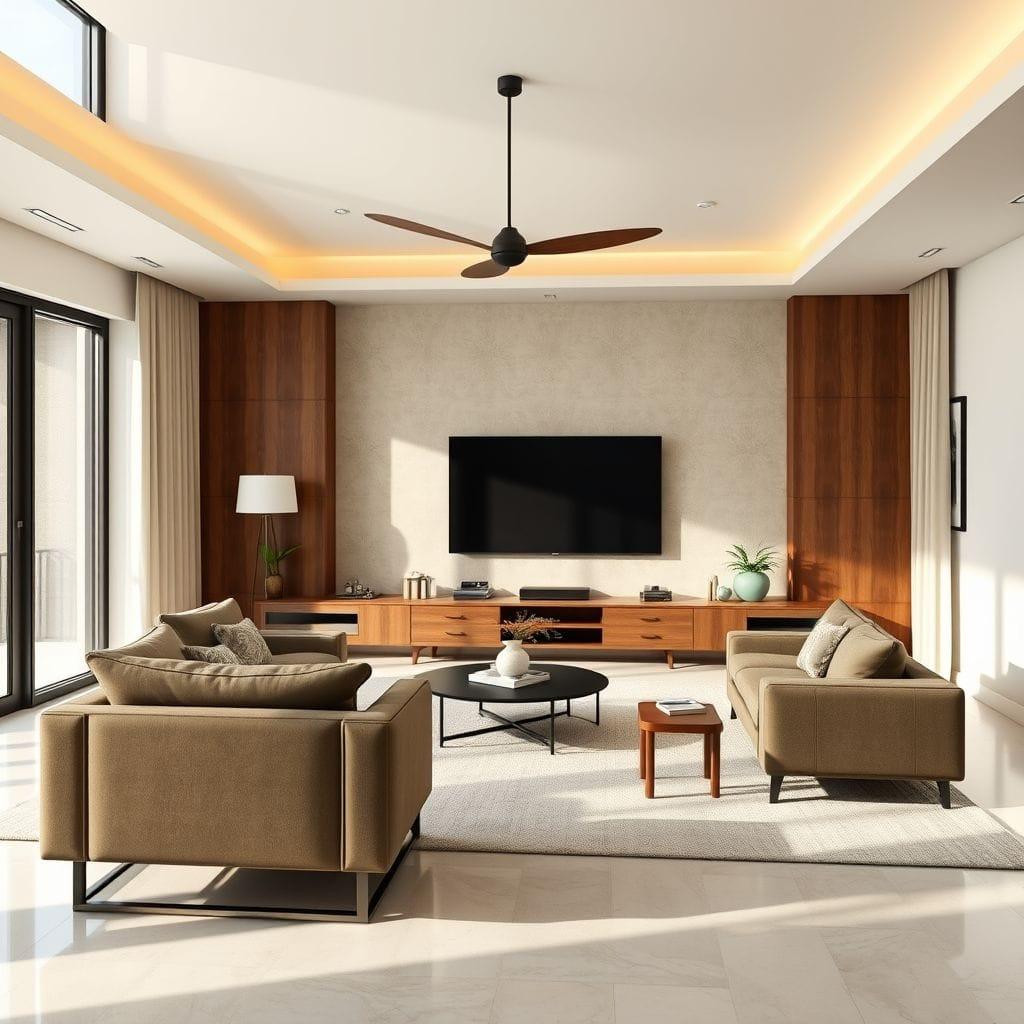 Contemporary Entertainment Room design example 3