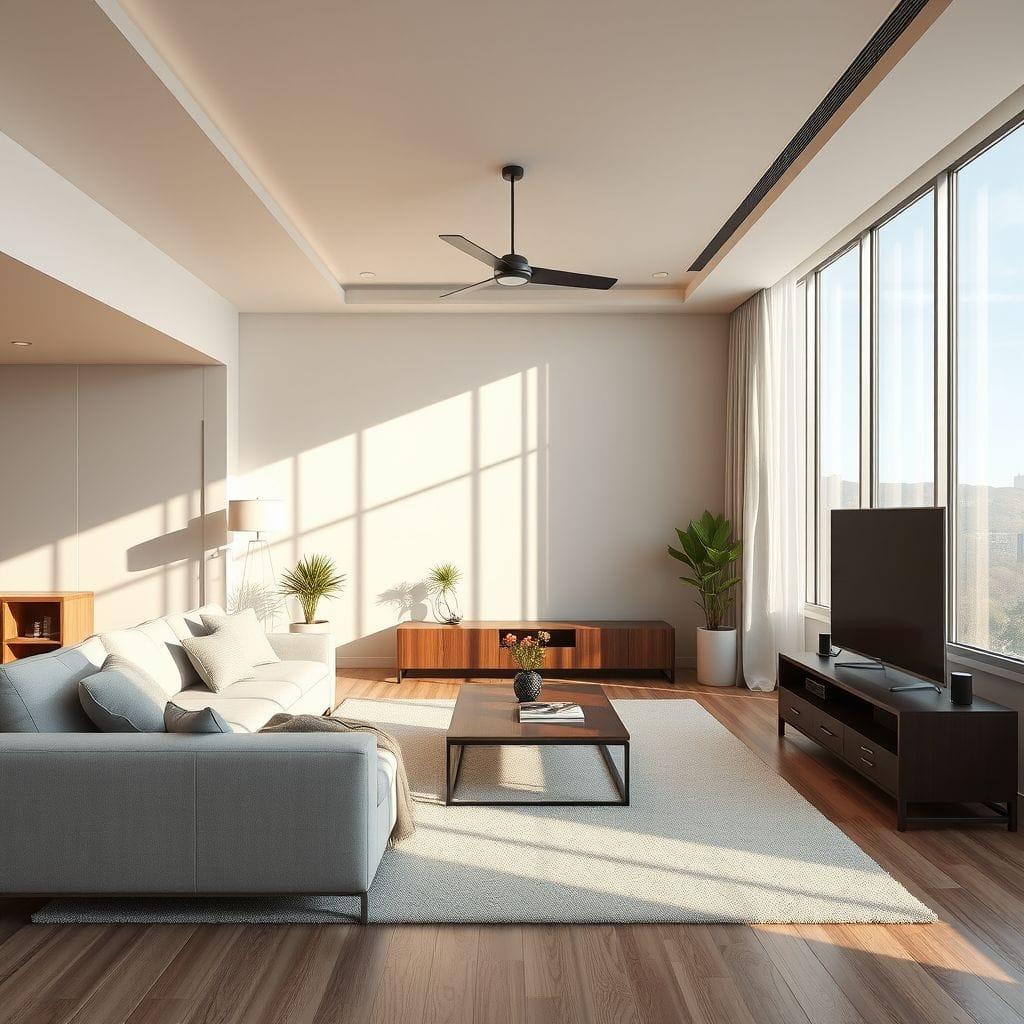 Contemporary Entertainment Room design example 4