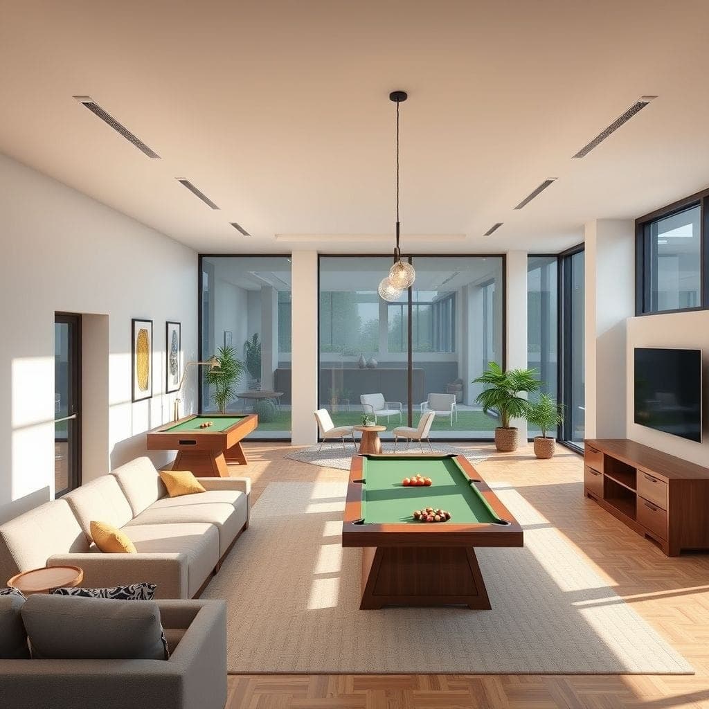 Contemporary Game Room design example 2