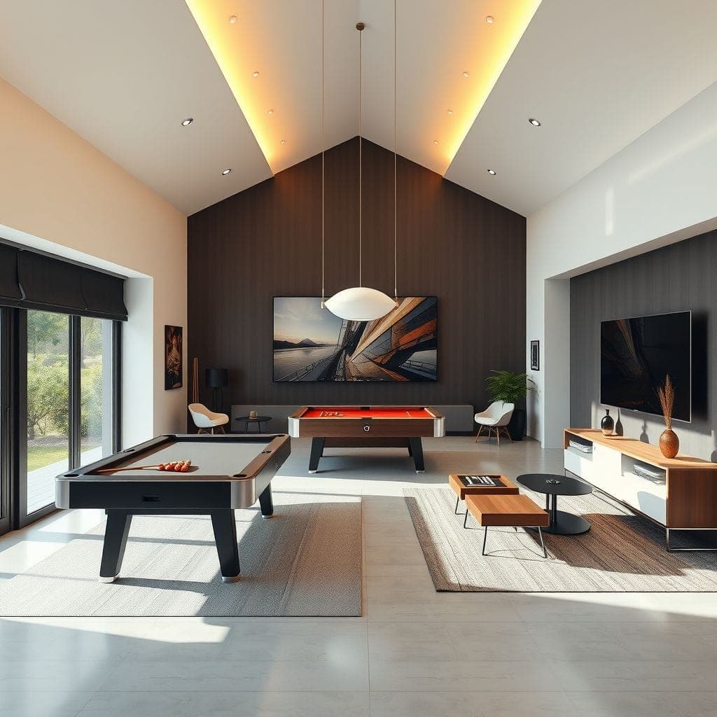 Contemporary Game Room design example 4