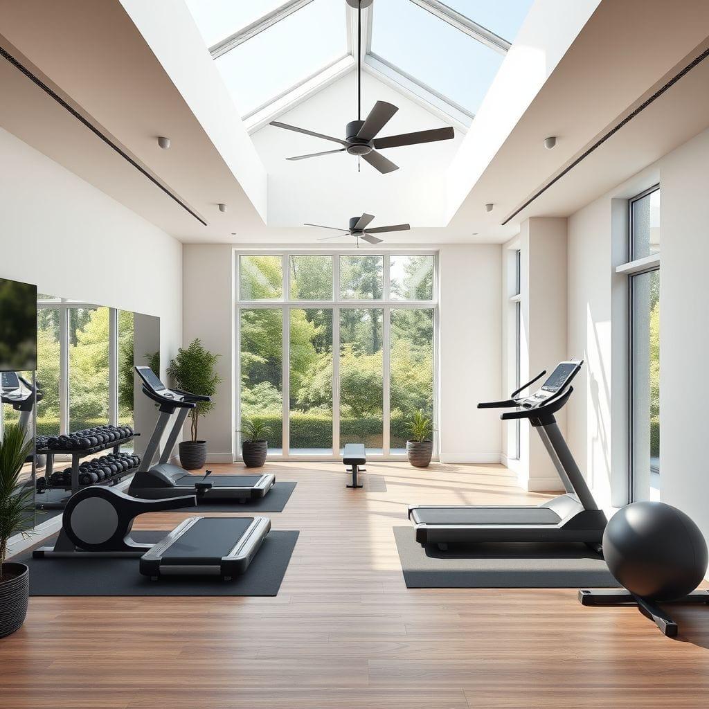 Contemporary Home Gym design example 1