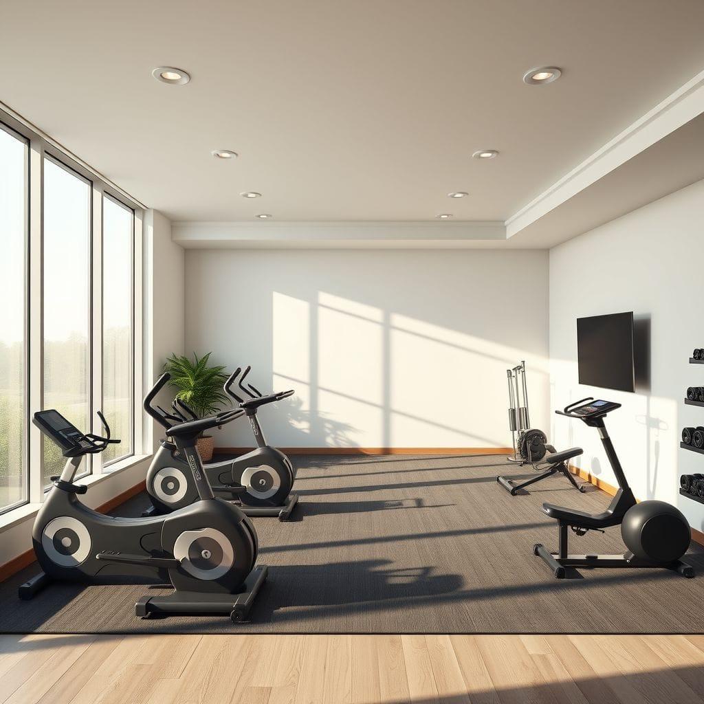 Contemporary Home Gym design example 4
