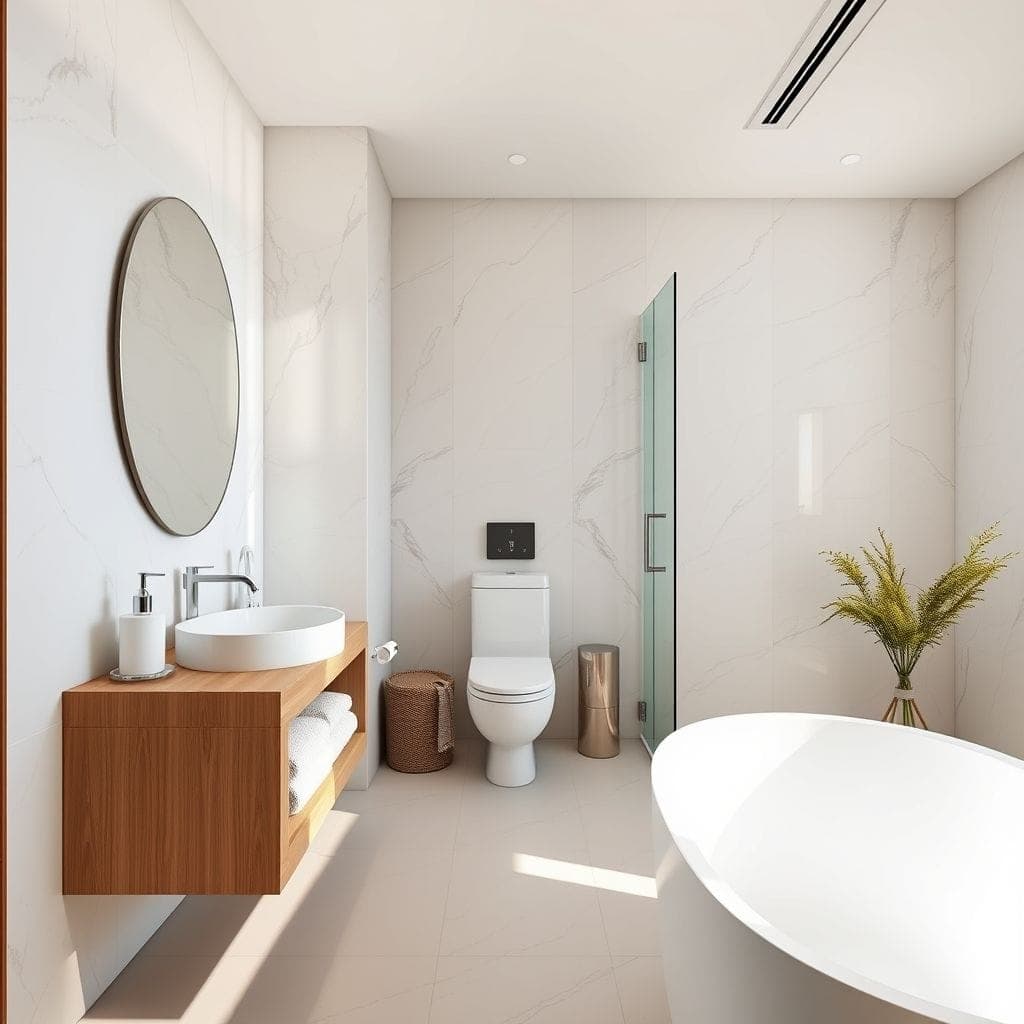 Contemporary Hotel Bathroom design example 3