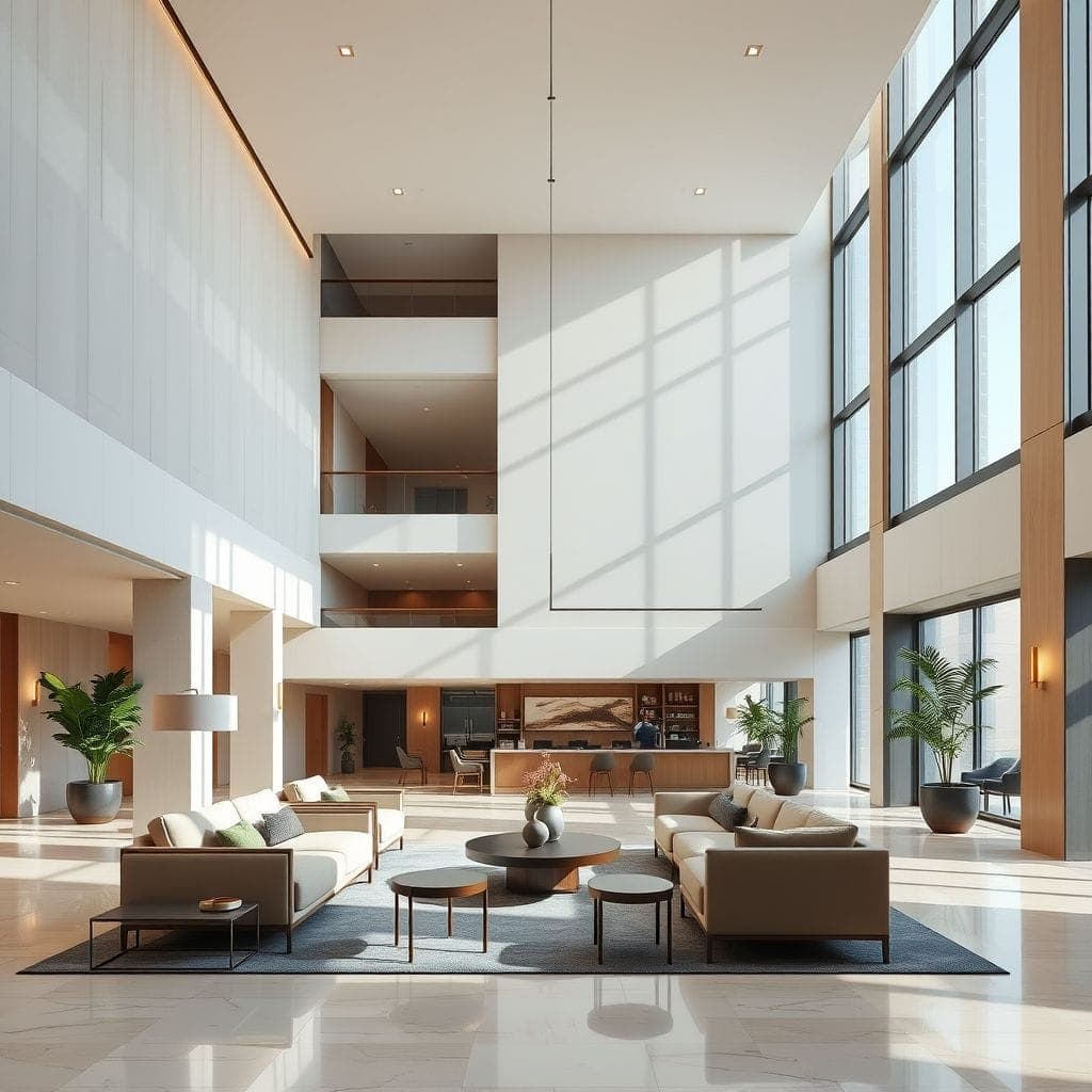 Contemporary Hotel Lobby design example 1