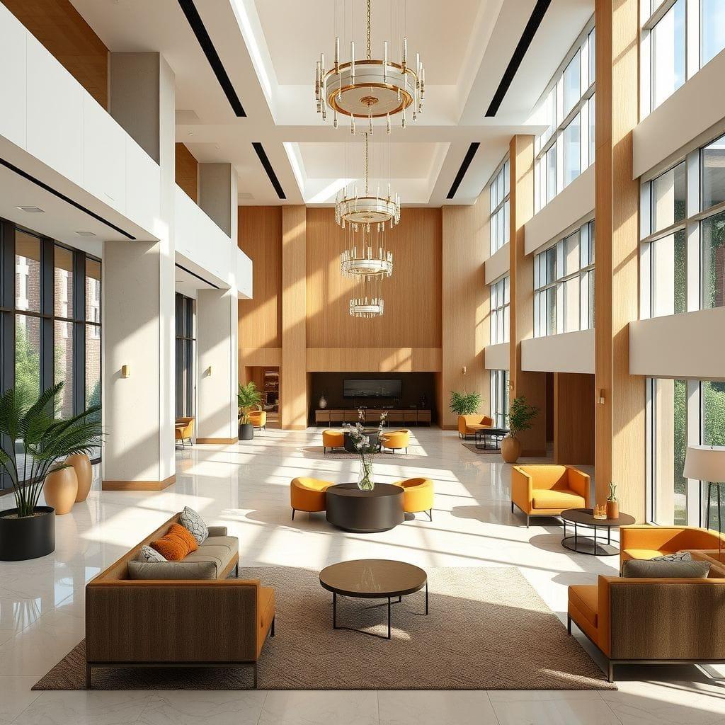 Contemporary Hotel Lobby design example 2