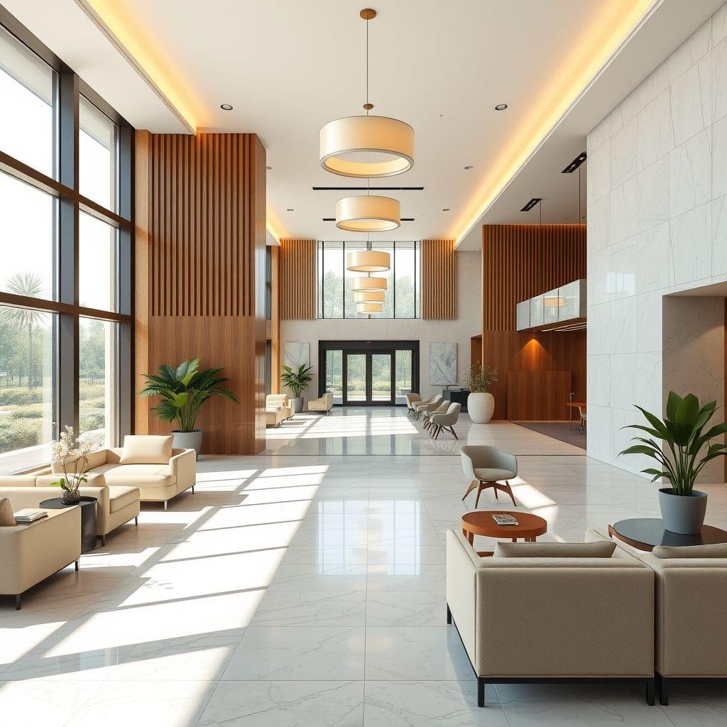 Contemporary Hotel Lobby design example 3