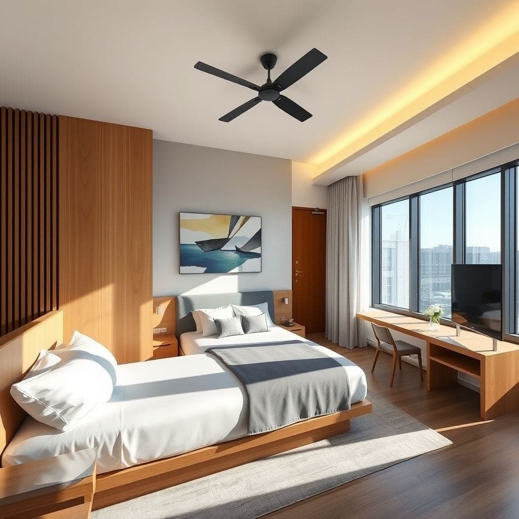 Contemporary Hotel Room design example 1