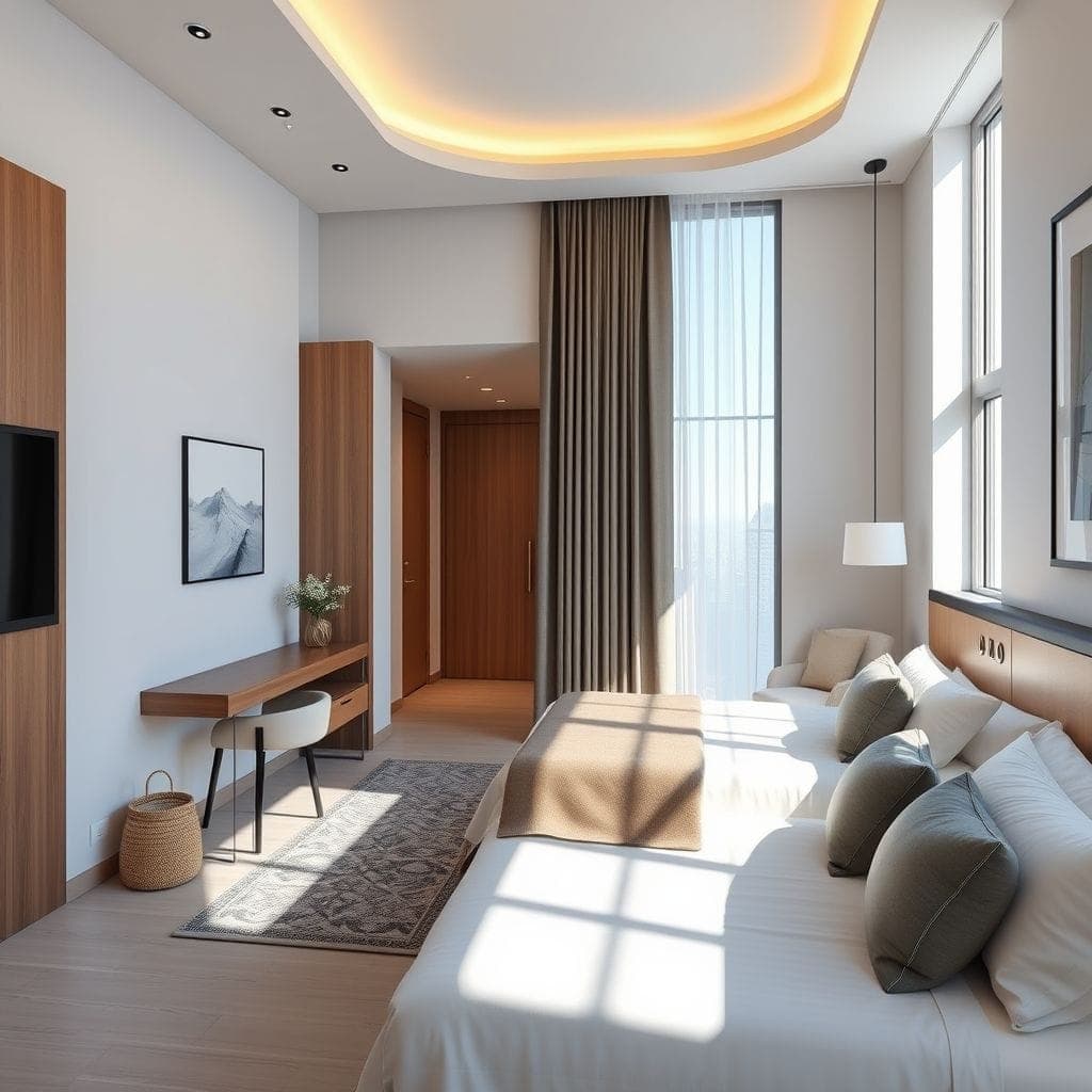Contemporary Hotel Room design example 2