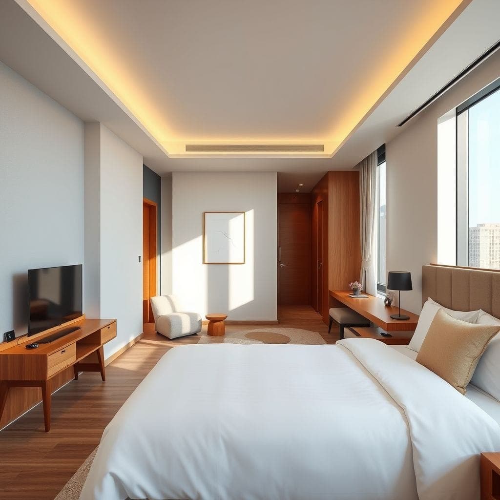 Contemporary Hotel Room design example 3