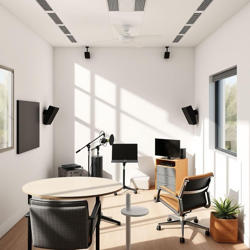 Contemporary Podcast Studio design example 1