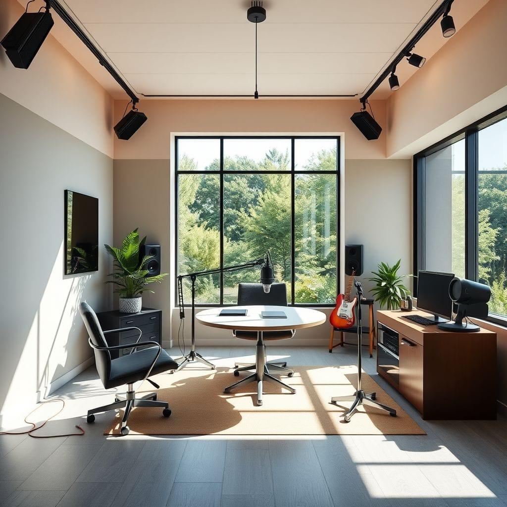 Contemporary Podcast Studio design example 2