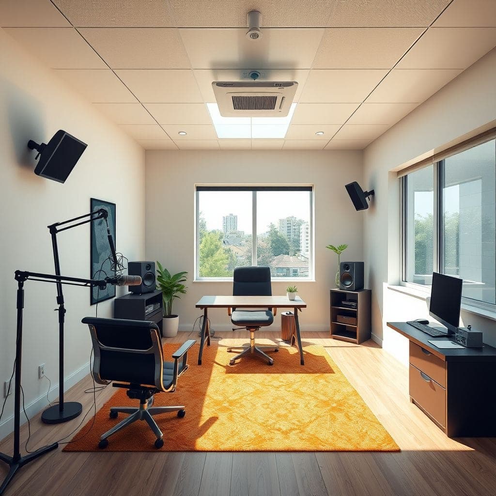 Contemporary Podcast Studio design example 3