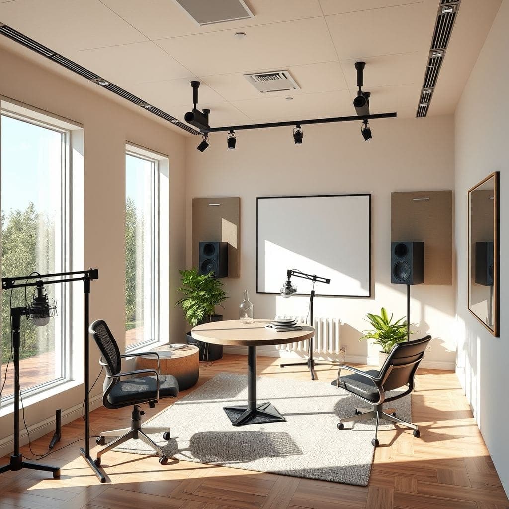 Contemporary Podcast Studio design example 4