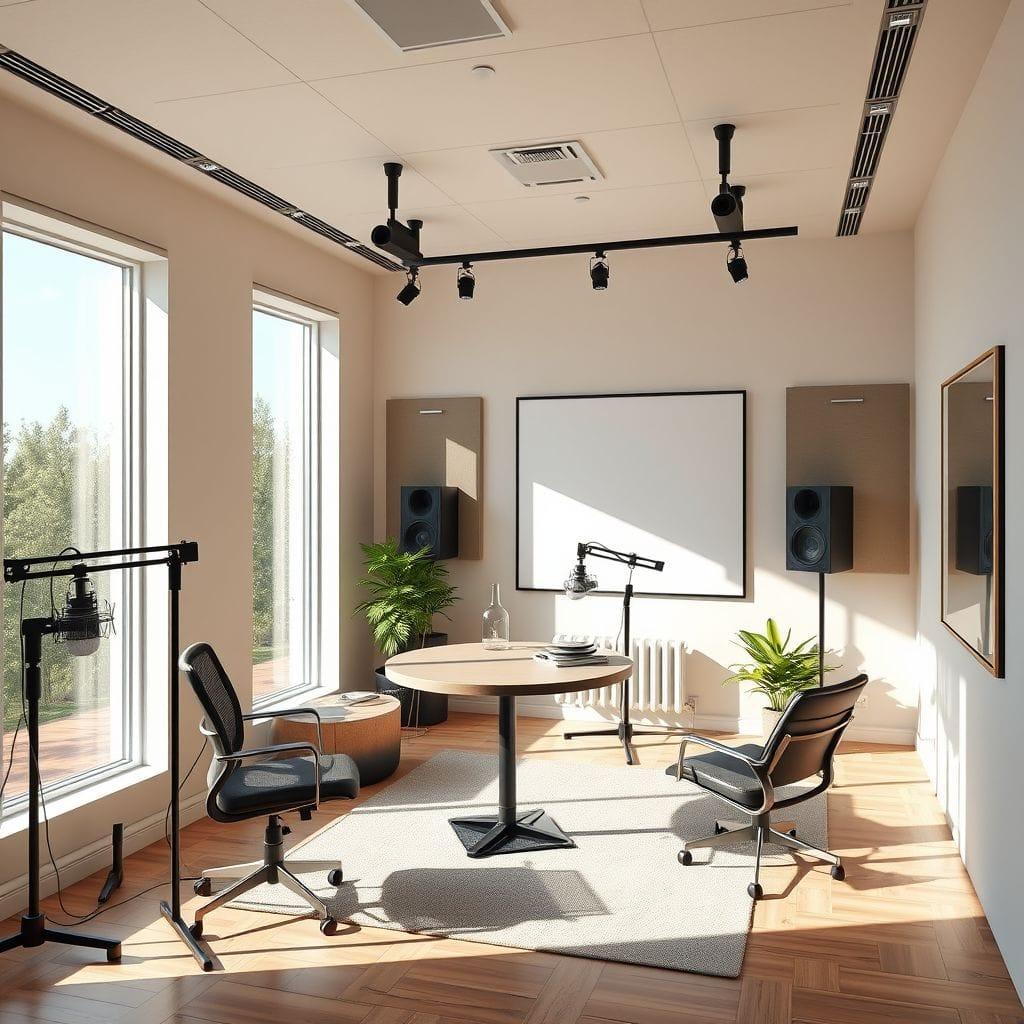 Contemporary Podcast Studio design example 4