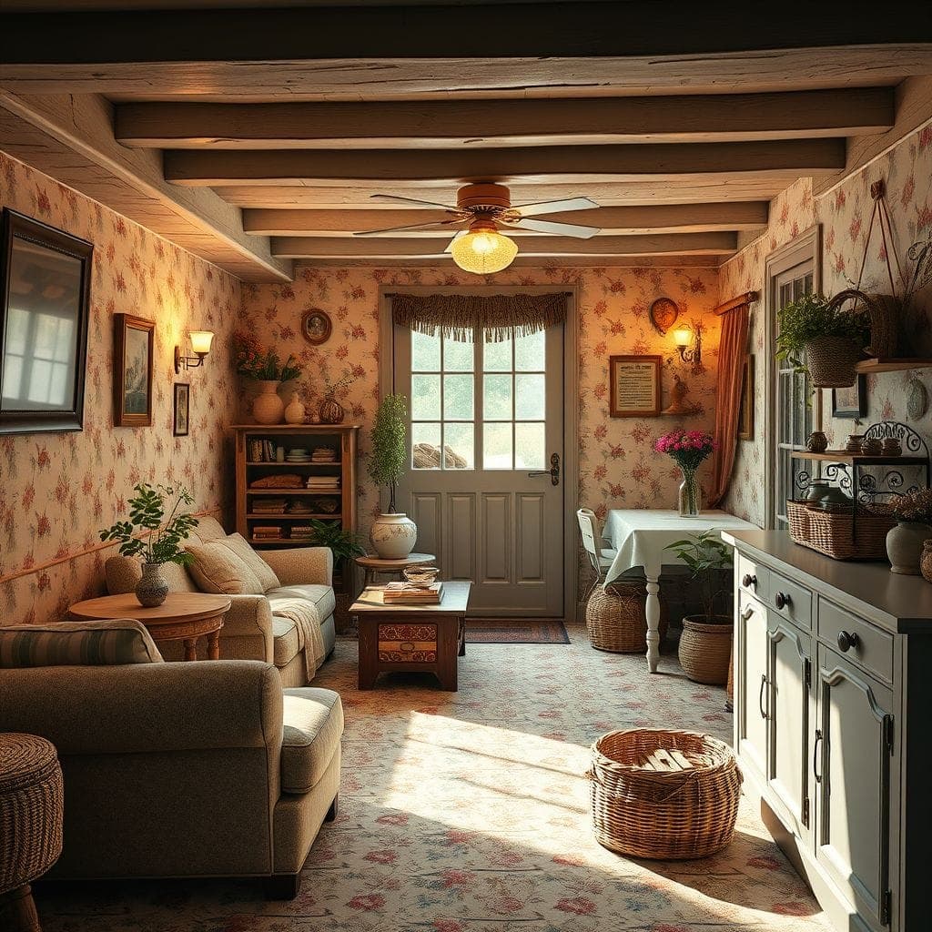 Cottagecore Basement design example 4