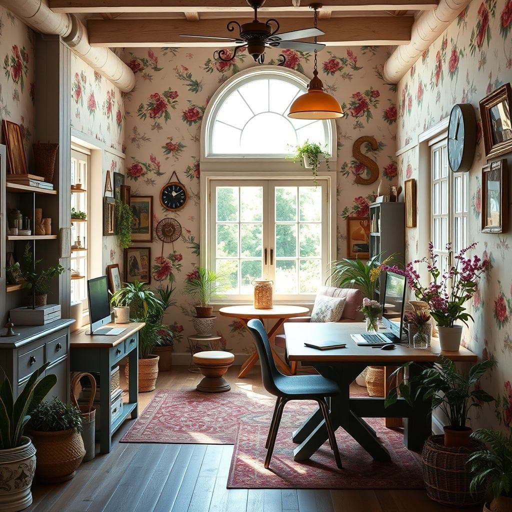 Cottagecore Coworking Space design example 1