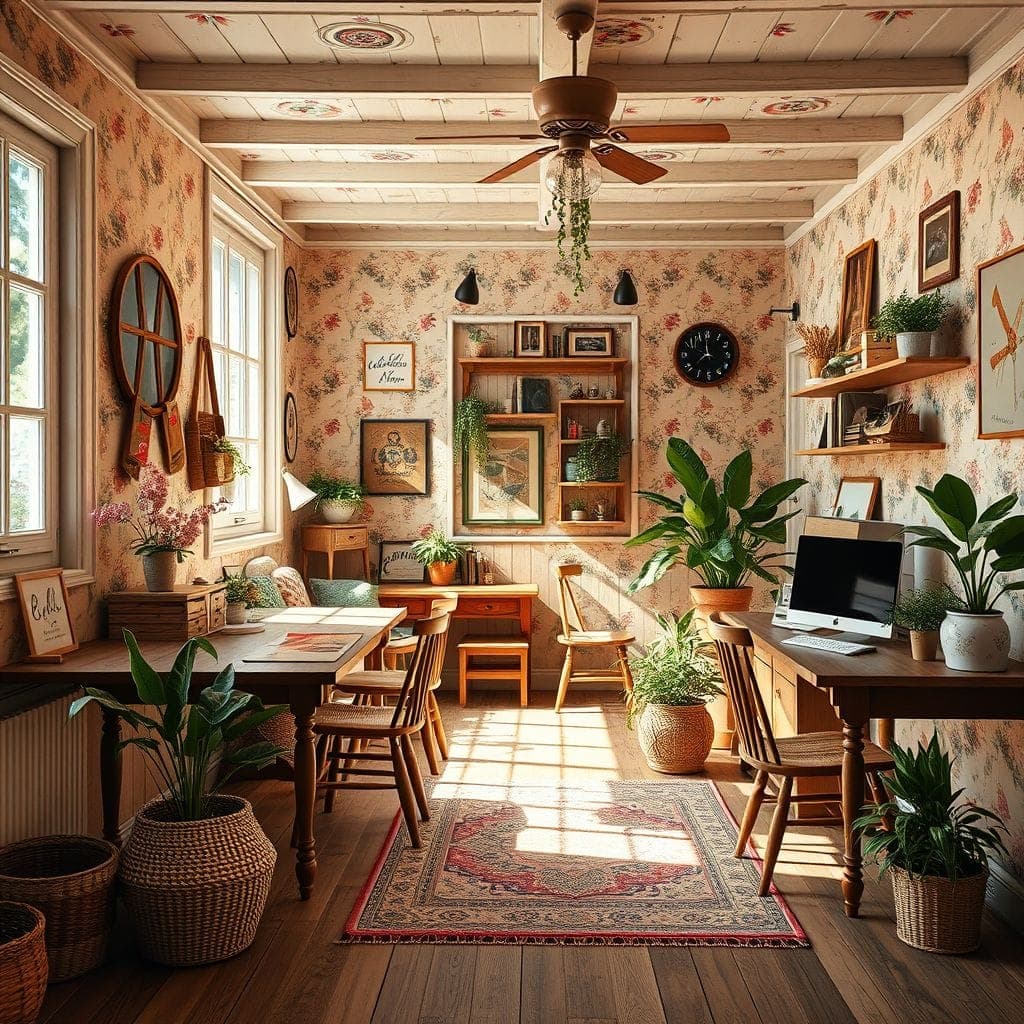 Cottagecore Coworking Space design example 3