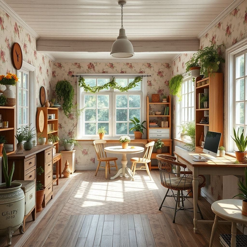 Cottagecore Coworking Space design example 4