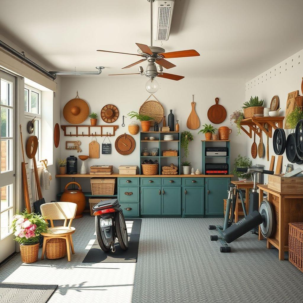 Cottagecore Garage Gym design example 1