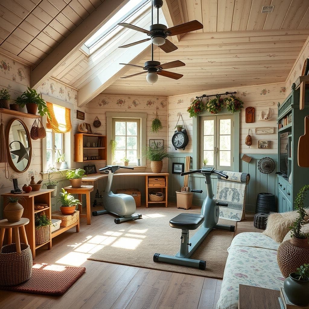 Cottagecore Home Gym design example 1