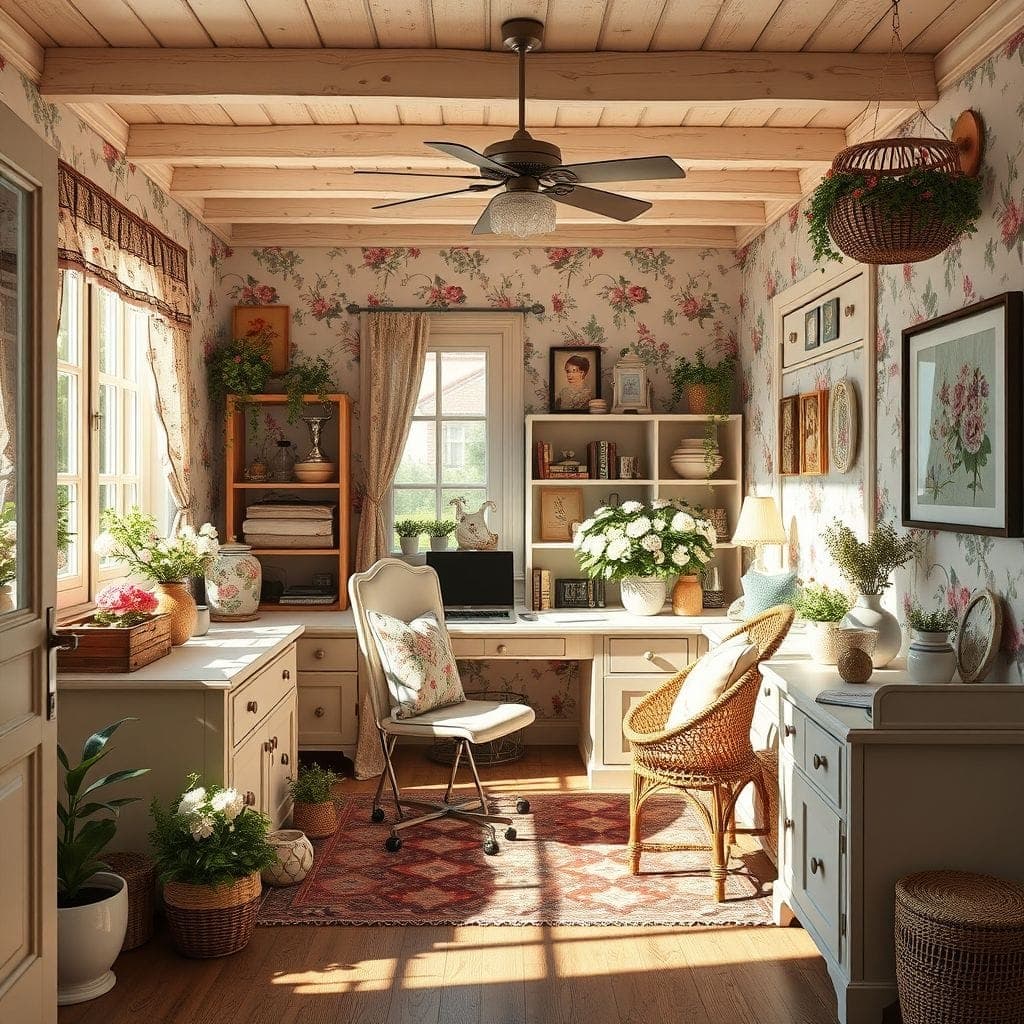 Cottagecore Home Office design example 1