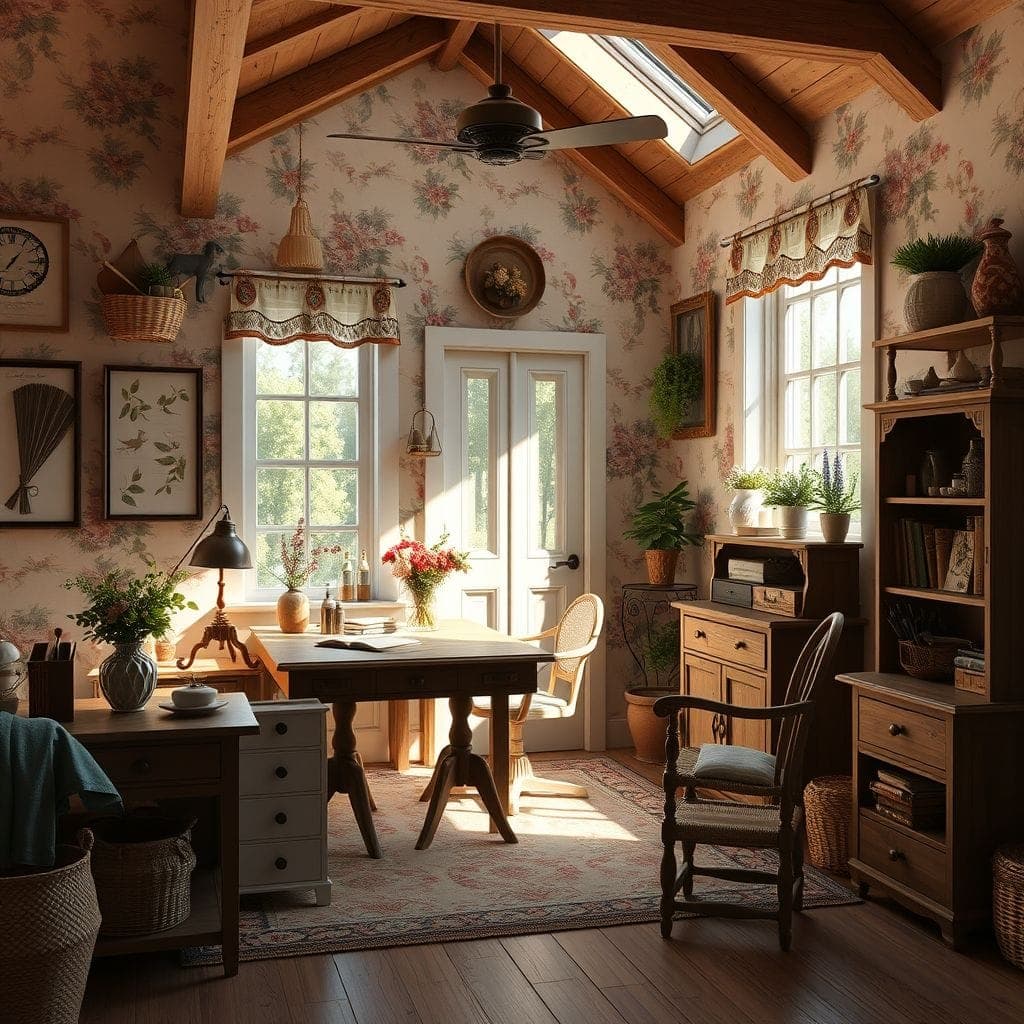 Cottagecore Home Office design example 3
