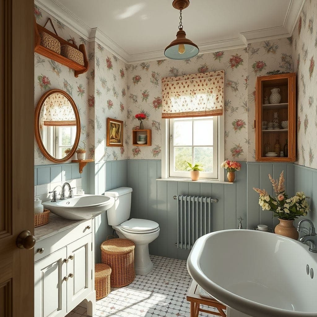 Cottagecore Hotel Bathroom design example 2