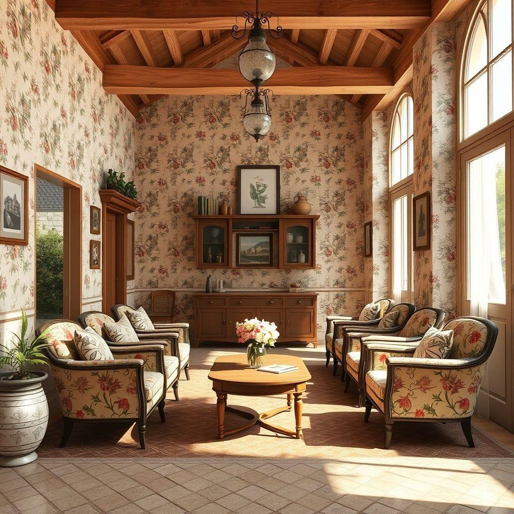 Cottagecore Hotel Lobby design example 1