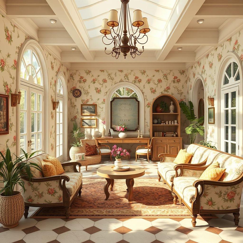 Cottagecore Hotel Lobby design example 4