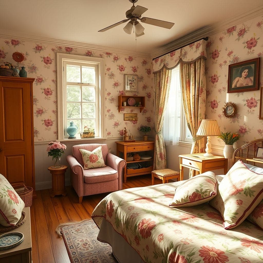 Cottagecore Hotel Room design example 4