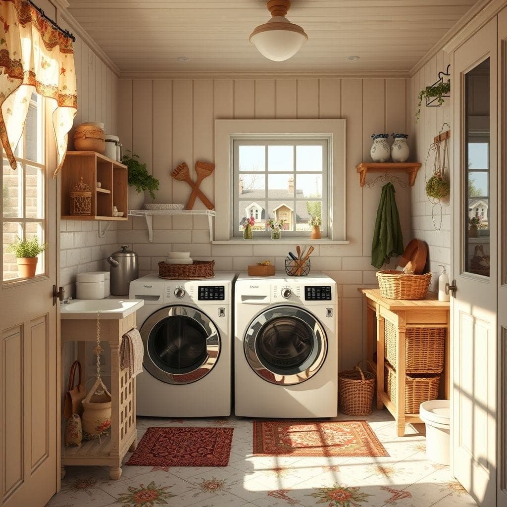 Cottagecore Laundry Room design example 1